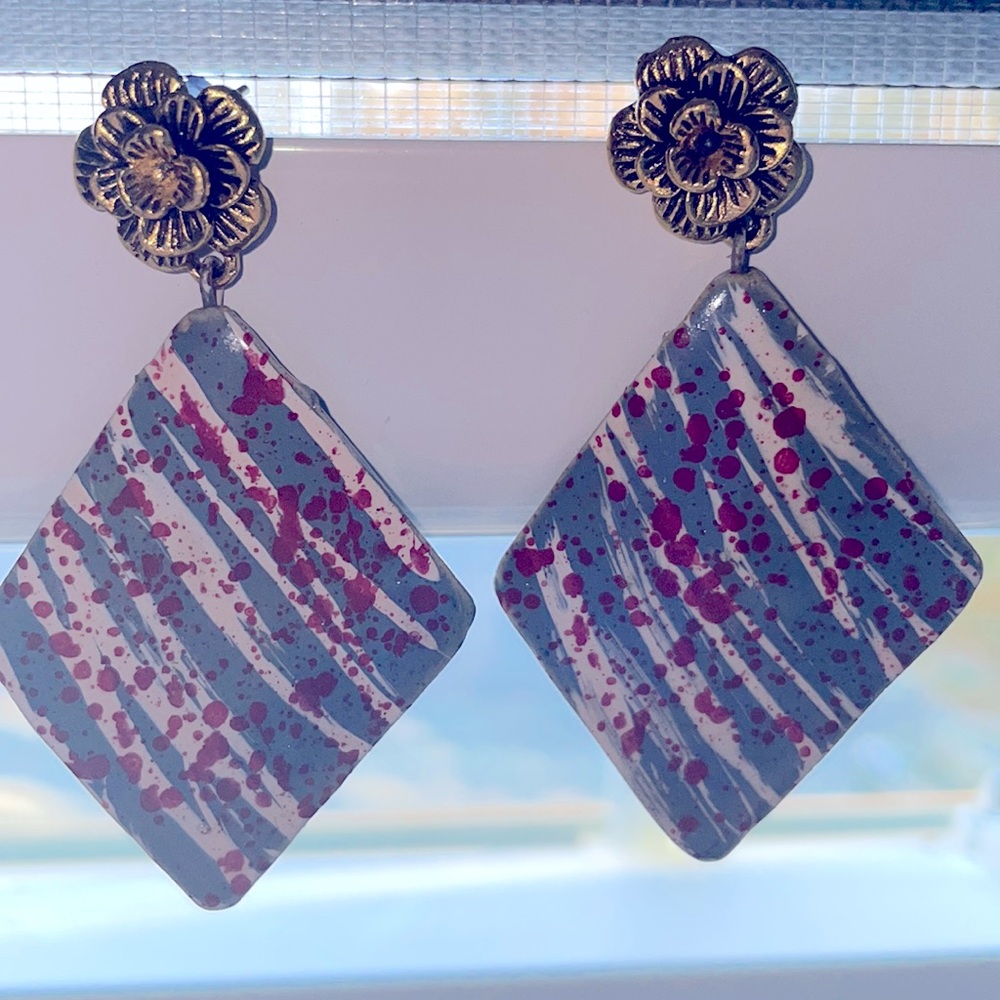 🆕Fun Ink Splatter Geo Danglers